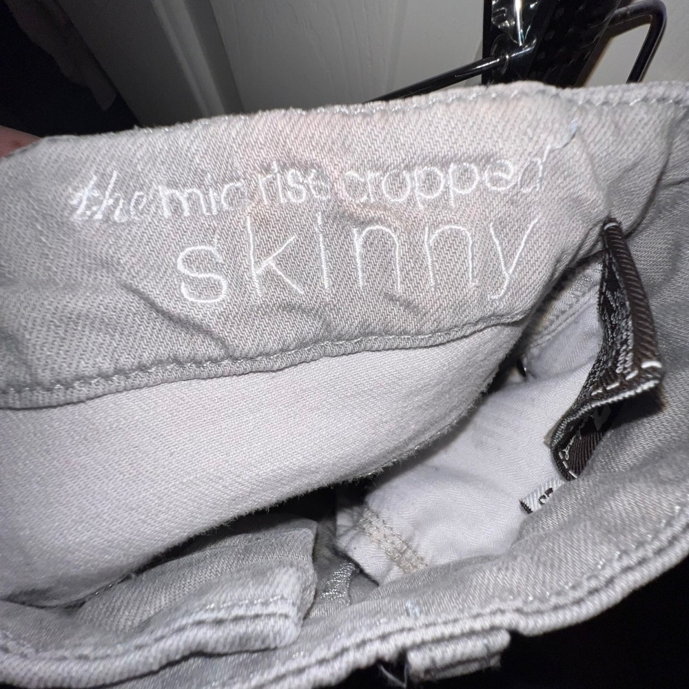 7 for all Mankind-The Mid rise cropped Skinny in Washed Denim Gray size 25 - Picture 7 of 7
